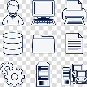 nine assorted icon illustration, Computer Icons Computer network diagram Computer Servers , Computer Network s transparent background PNG clipart thumbnail