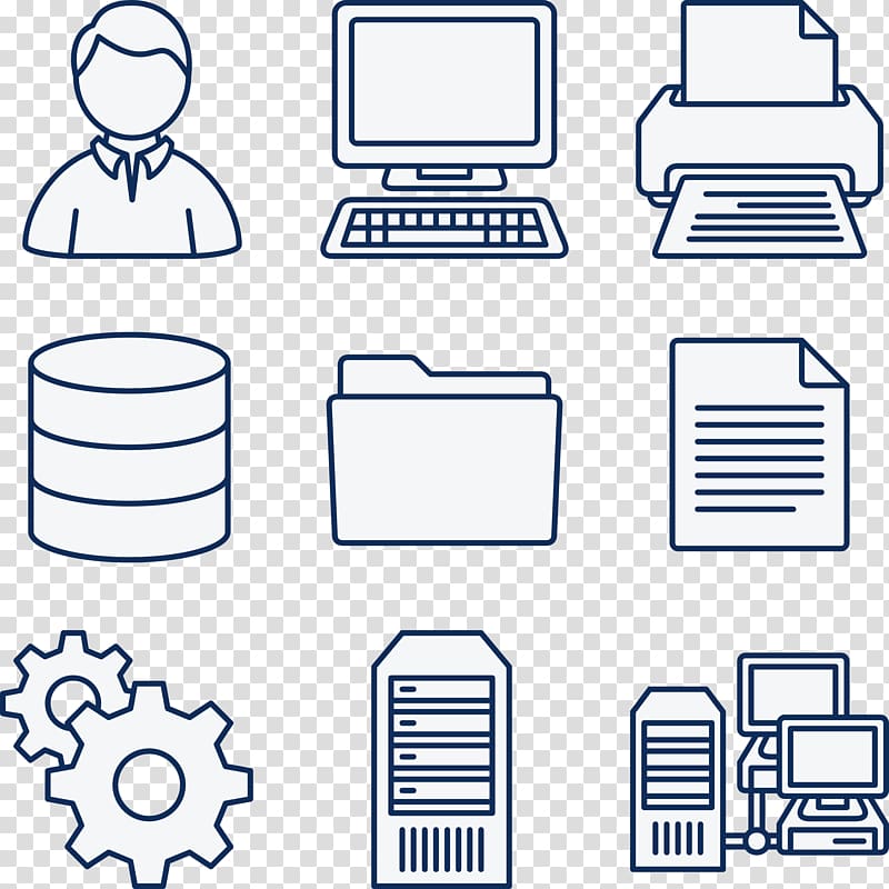 nine assorted icon illustration, Computer Icons Computer network diagram Computer Servers , Computer Network transparent background PNG clipart