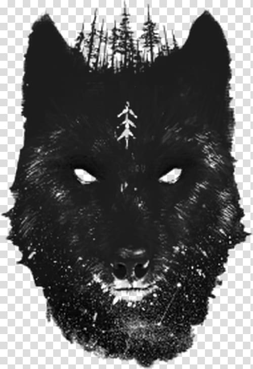 Black wolf Sleeve tattoo Drawing, Spice Wolf Illustrations transparent background PNG clipart