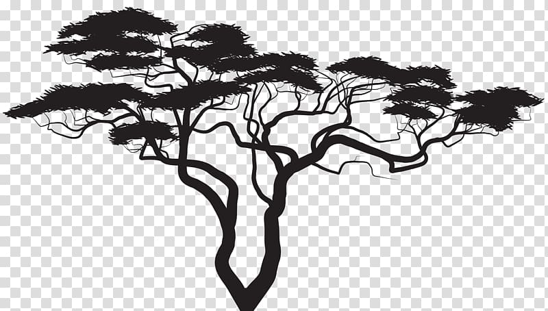 black tree , Silhouette Tree , Exotic Tree Silhouette transparent background PNG clipart
