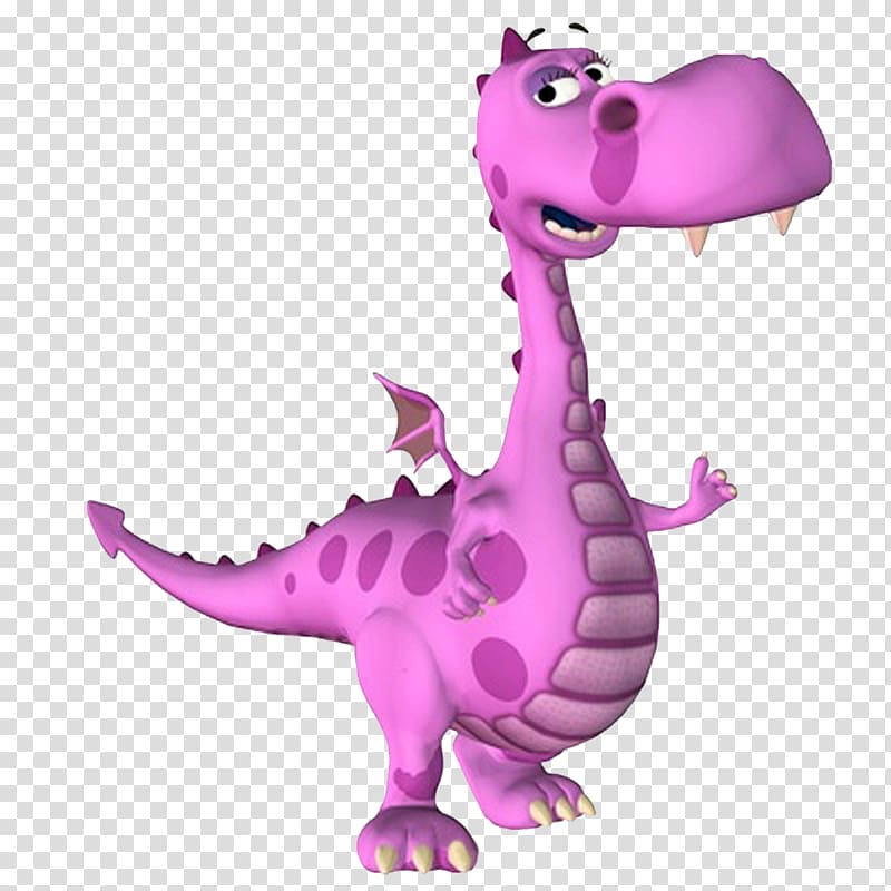 Cartoon Dragon , Purple Dinosaur transparent background PNG clipart