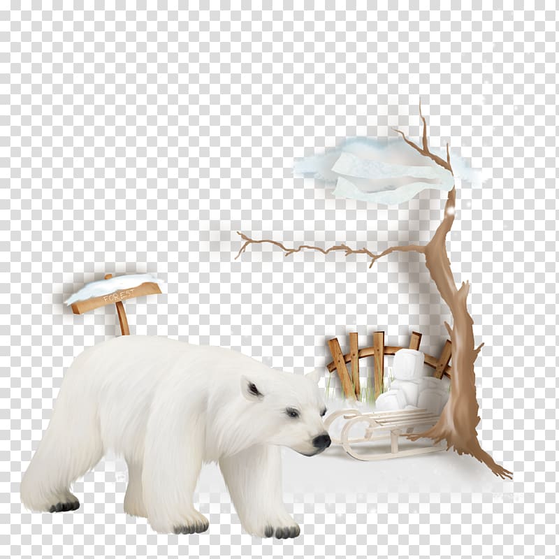 West Highland White Terrier Scottish Terrier Polar bear , Cartoon polar bear transparent background PNG clipart