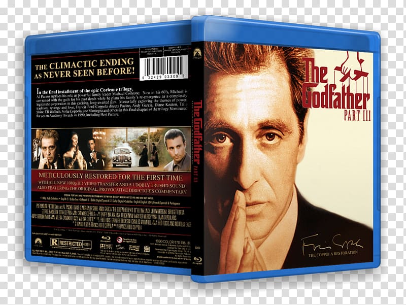 Francis Ford Coppola The Godfather Part III Film Blu-ray disc, youtube transparent background PNG clipart