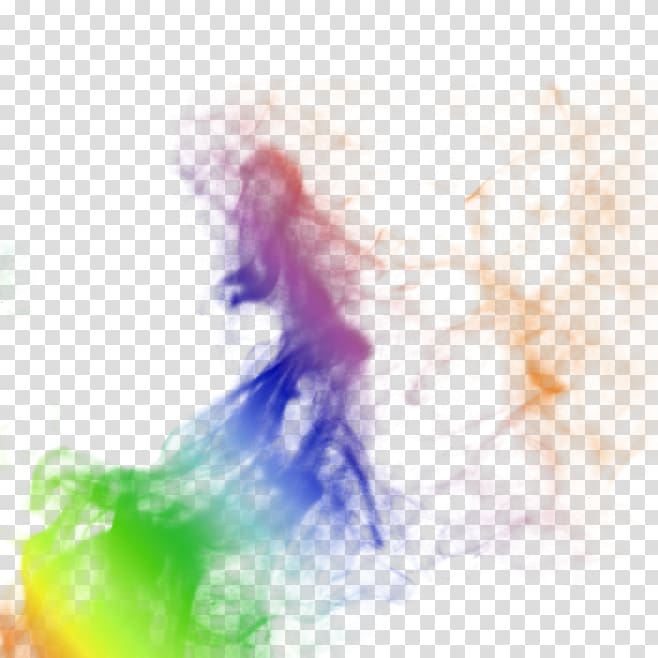 assorted-color smokes illustration, Color Ink, Violet art element transparent background PNG clipart