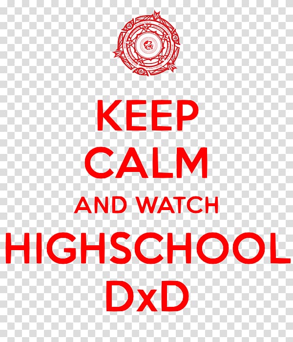 Rias Gremory High School DxD Keep Calm and Carry On Meme Love, Synthwave transparent background PNG clipart
