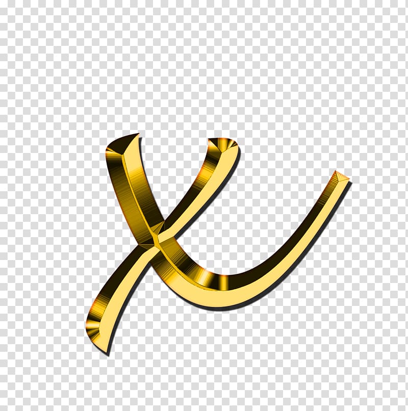 gold letter x illustration, Small Letter X transparent background PNG clipart