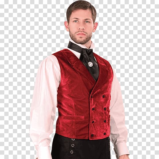 Tuxedo Gilets Waistcoat Doublet Jacket, red undershirt transparent background PNG clipart
