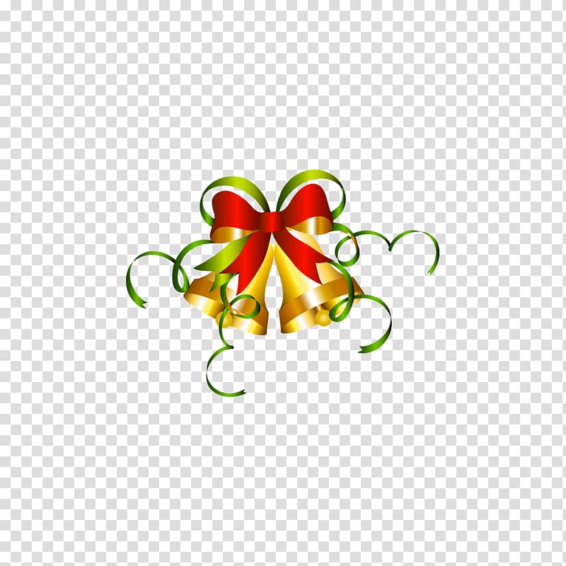Christmas Bell, Golden bells Christmas tree transparent background PNG clipart