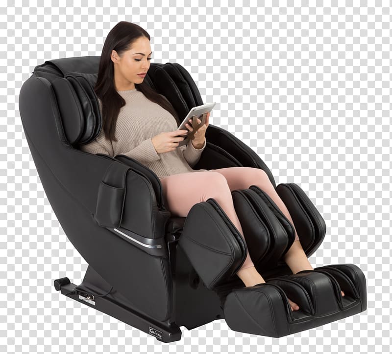 Recliner Massage chair Footstool Table, belt massage transparent background PNG clipart