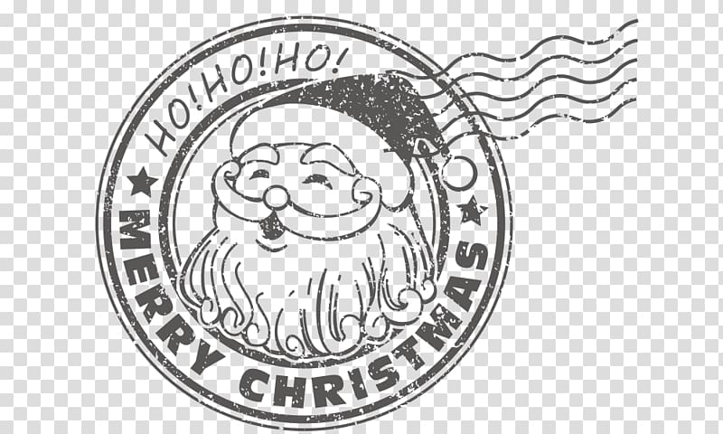 Santa Claus Christmas, Christmas Santa Claus postmark material transparent background PNG clipart