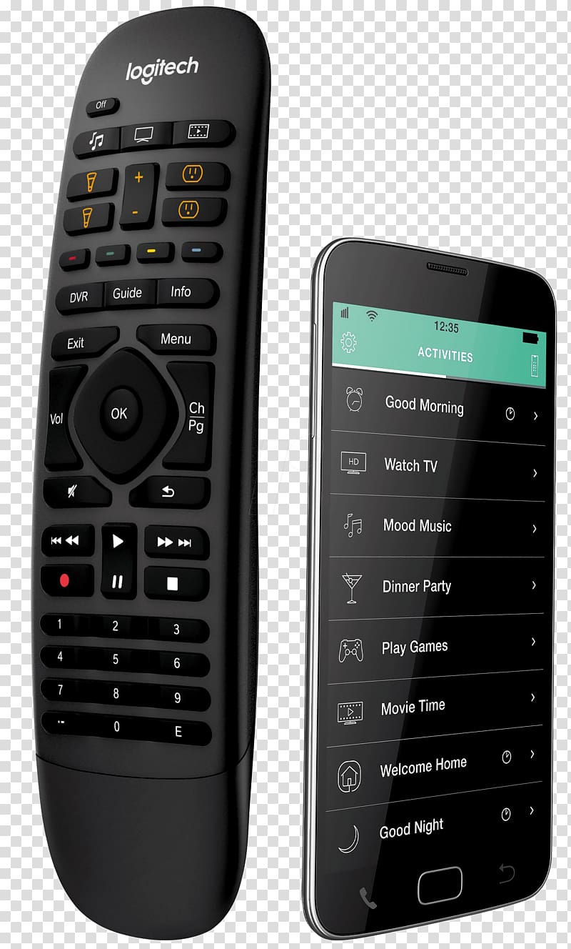 Logitech Harmony Companion Remote Controls Home Automation Kits Universal remote, harmony transparent background PNG clipart