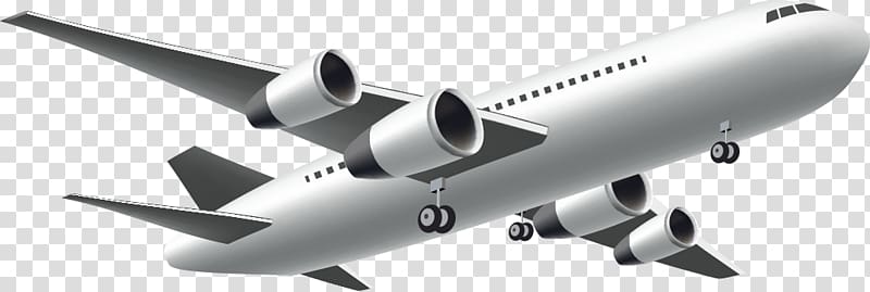 gray and white airplane , Airplane Boeing 767 Flight, Travel Flights transparent background PNG clipart
