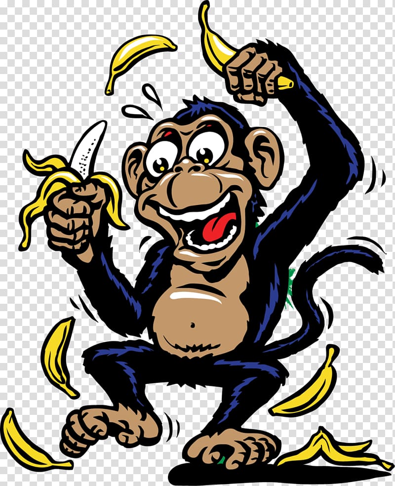 Carnivora Cartoon Character , Monkey And Banana Problem transparent background PNG clipart