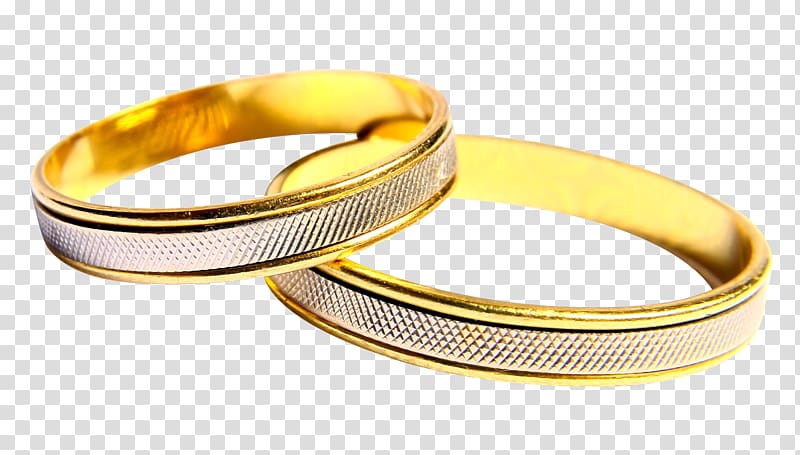 gold-colored rings, Wedding ring , Wedding Rings transparent background PNG clipart
