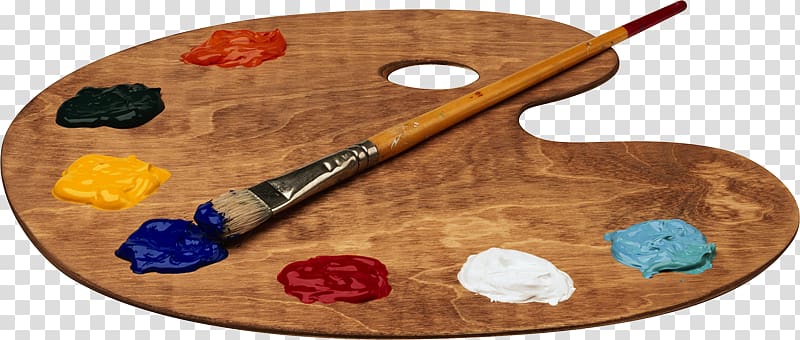 Palette Oil painting, Artist Painting transparent background PNG clipart