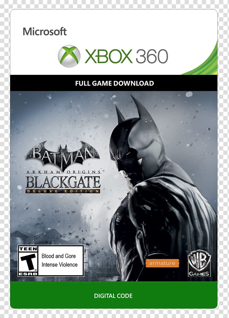 Batman: Arkham Origins Blackgate Xbox 360 Video game, batman arkham origins transparent background PNG clipart
