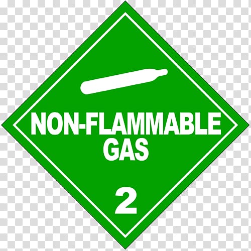 HAZMAT Class 2 Gases Dangerous goods Placard Combustibility and flammability, emergency transparent background PNG clipart