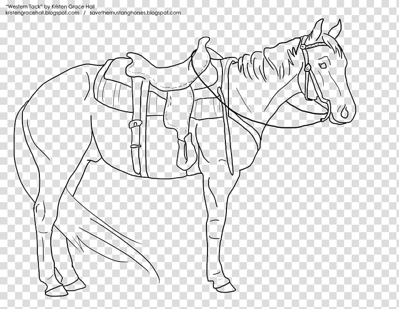 Mustang Coloring book Western saddle Horse Tack, mustang transparent background PNG clipart