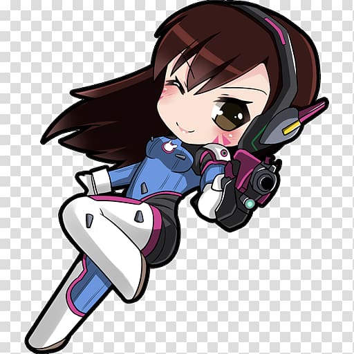 Overwatch D.Va Chibi Drawing Fan art, Chibi transparent background PNG clipart