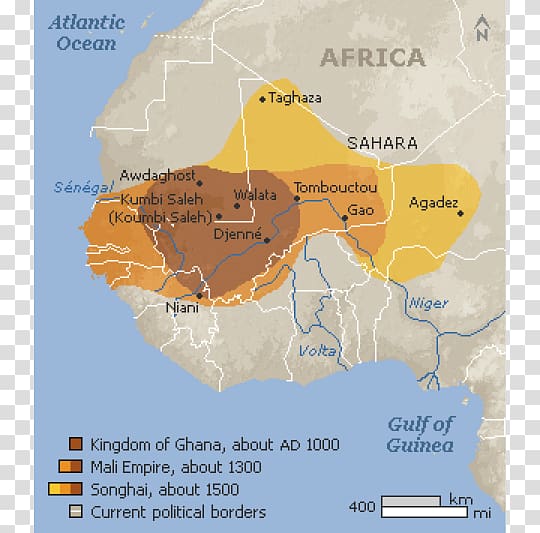 Mali Empire Songhai Empire Ghana Empire, map transparent background PNG clipart