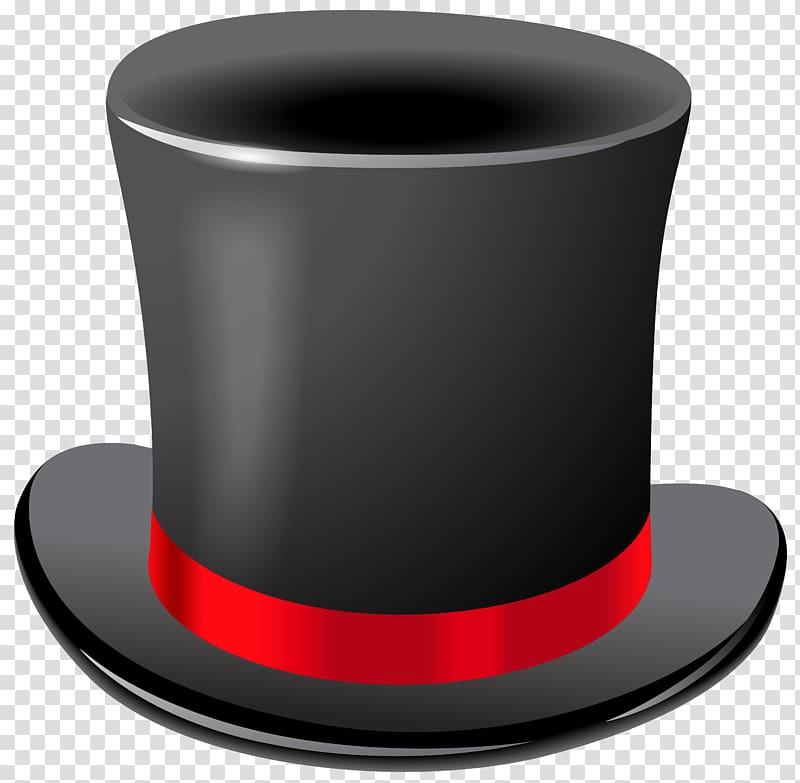 black and red hat, Top hat T-shirt , Black Top Hat transparent background PNG clipart