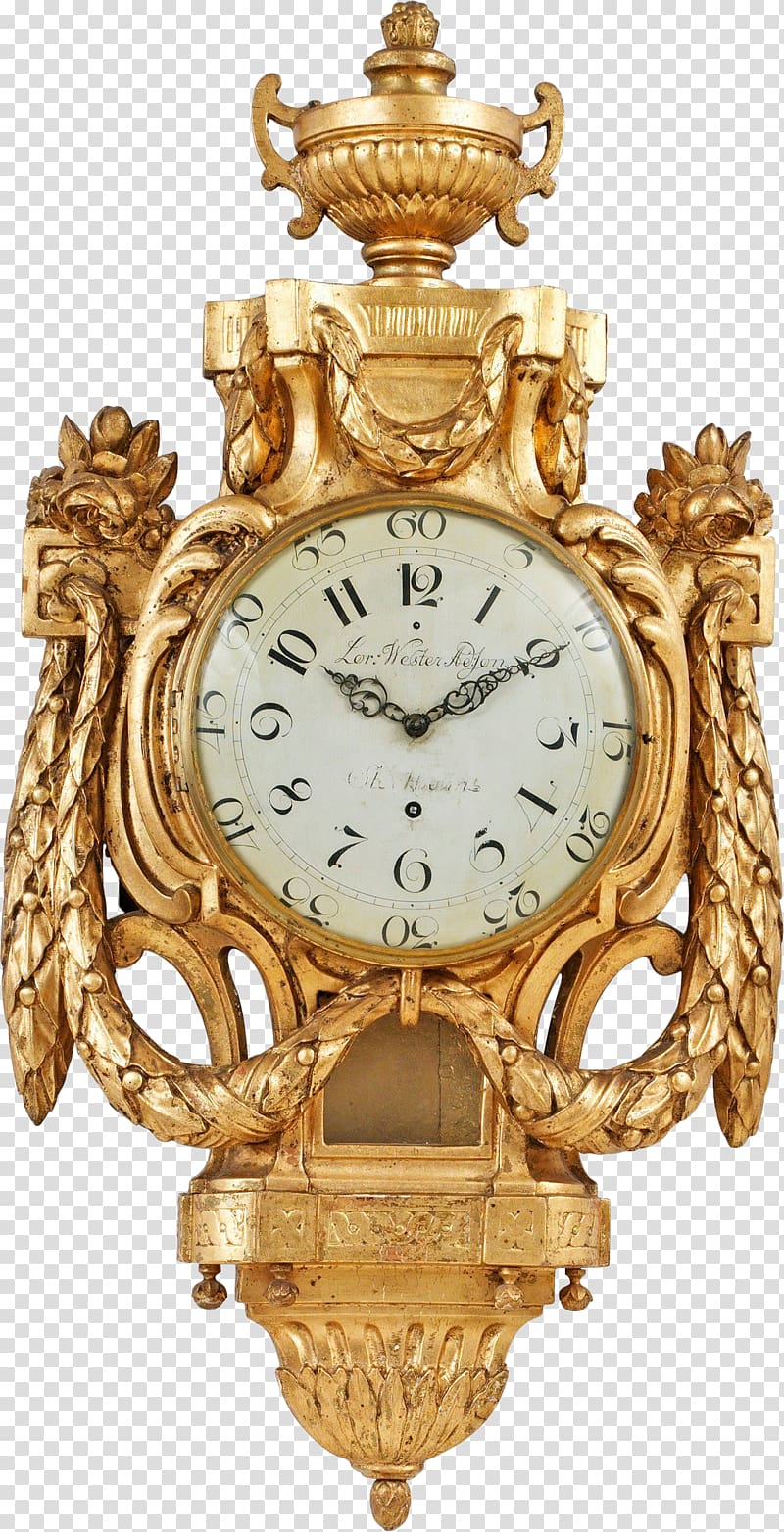 Pendulum clock Alarm Clocks Watch, Gold watches transparent background PNG clipart