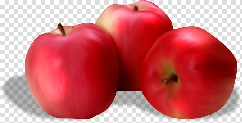 Apple Auglis Vecteur, Three red apples transparent background PNG clipart
