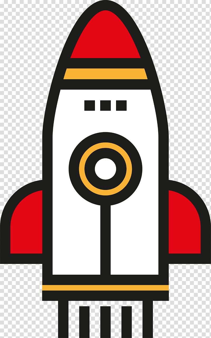 Rocket Spacecraft Transport Icon, Red rocket transparent background PNG clipart