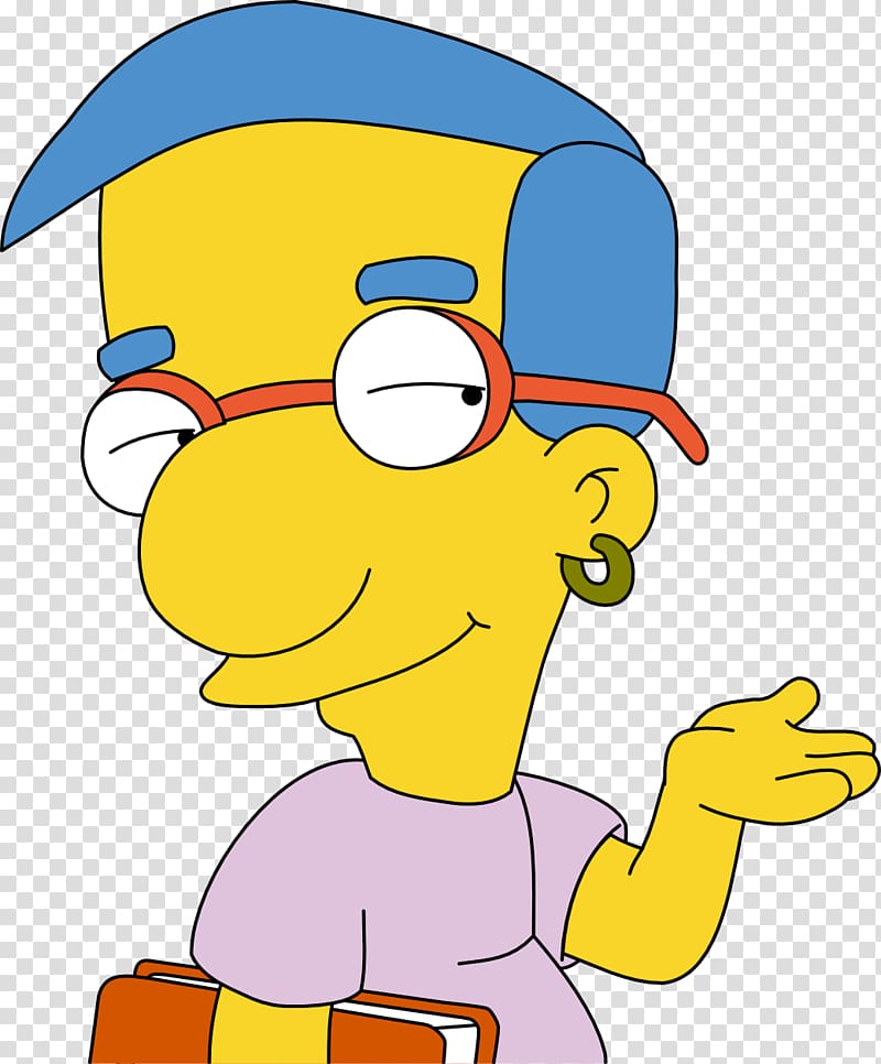 Milhouse Van Houten Homer Simpson Bart Simpson Professor Frink Lisa Simpson, Bart Simpson transparent background PNG clipart