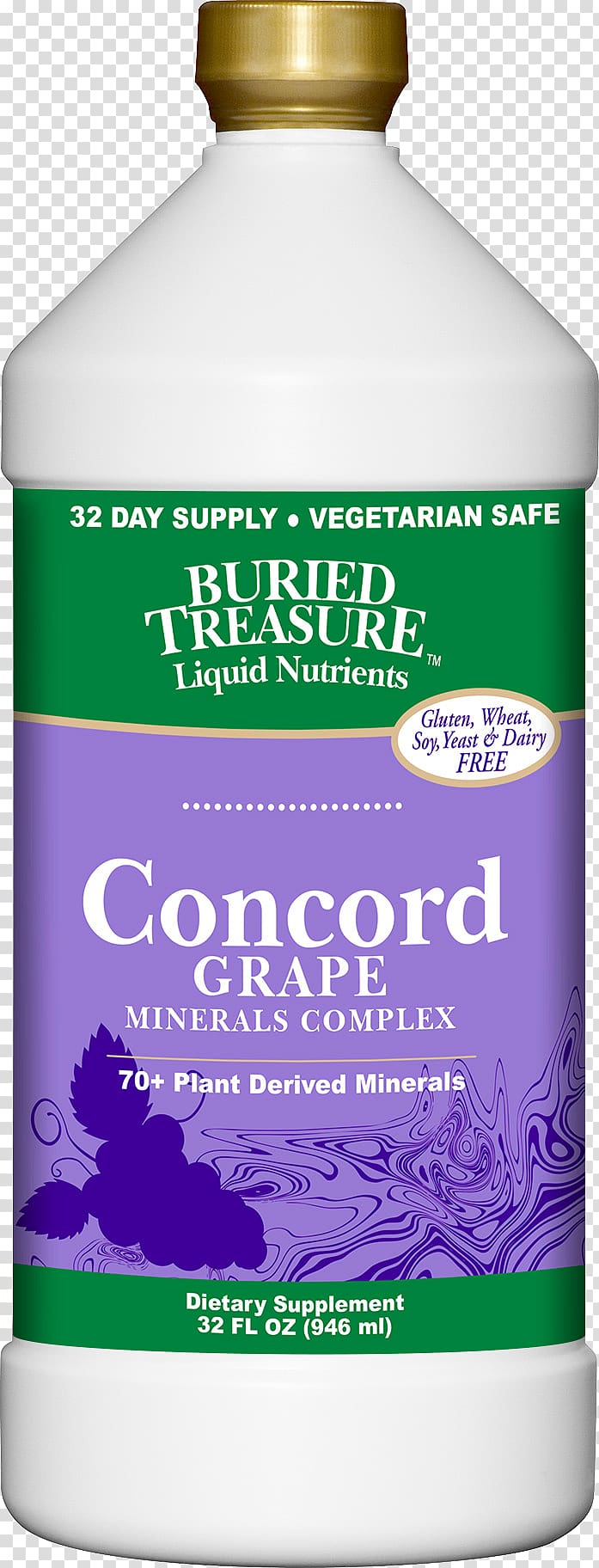 Concord grape Buried Treasure 70 Plus Plant Derived Minerals Liquid Dietary supplement, Buried Treasure transparent background PNG clipart