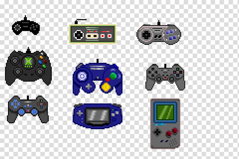 Game Controllers Joystick Pixel art Video Game Consoles, joystick transparent background PNG clipart