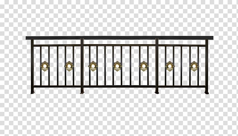 black metal headboard, Balcony Metal Handrail Wrought iron Aluminium, Iron fence transparent background PNG clipart