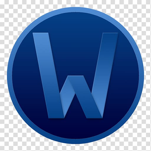 letter W , electric blue symbol trademark, Word Circle Colour transparent background PNG clipart