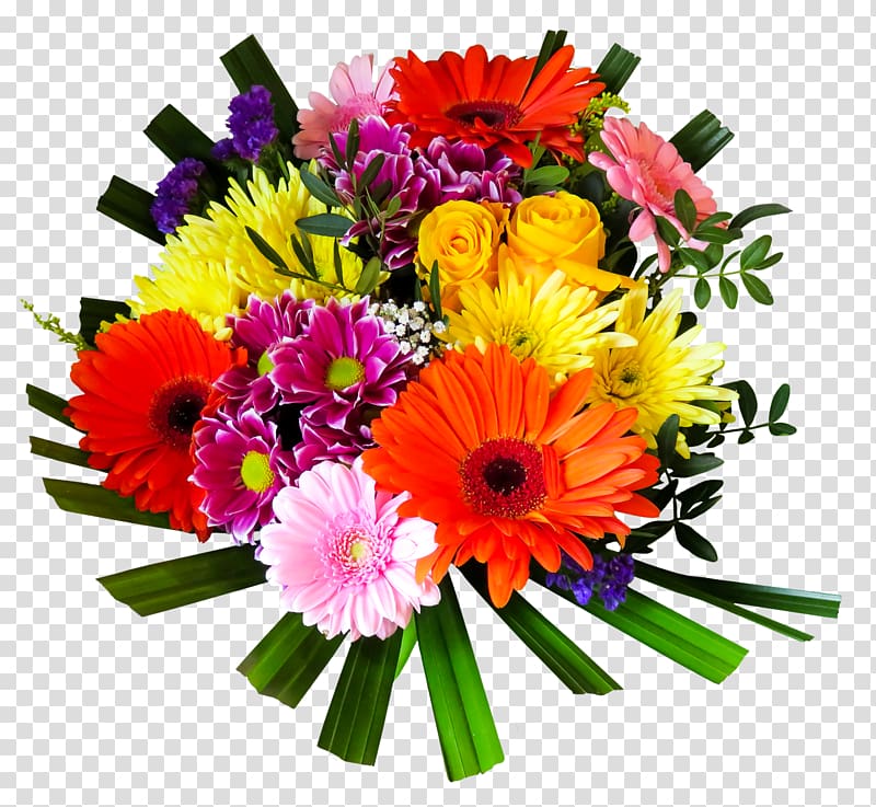 multicolored flowers illustration, Wish New Year Flower bouquet, Flower Bouquet transparent background PNG clipart