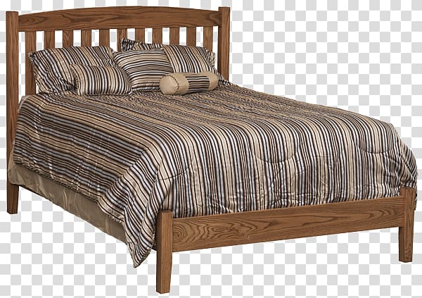 Bed frame Mattress Wood Bed sheet, single bed transparent background PNG clipart