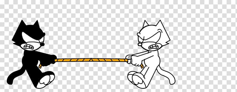 Felix the Cat Drawing Cartoon , tug of war transparent background PNG clipart