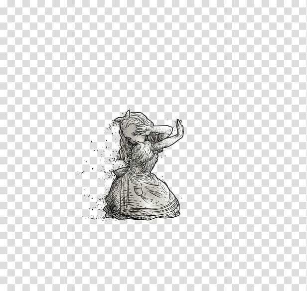 Alices Adventures in Wonderland Drawing, Meng version of Alice in Wonderland transparent background PNG clipart