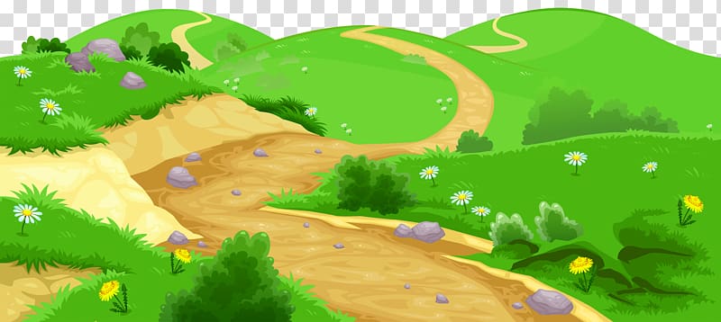 pathway between grass illustration, , Valley Ground transparent background PNG clipart