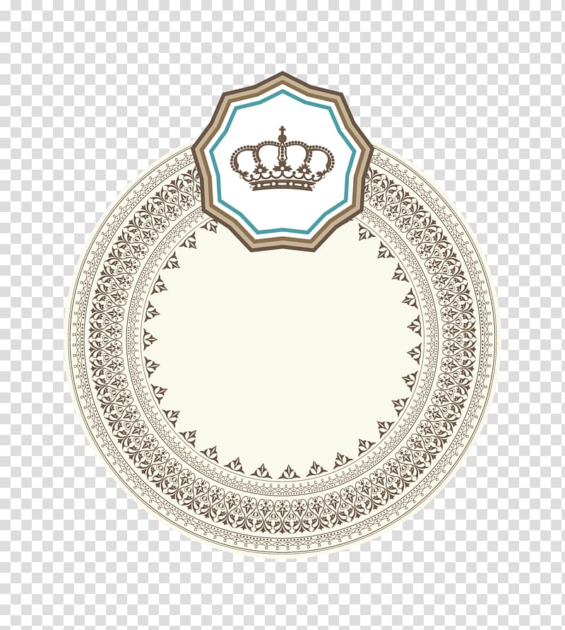 round white and grey floral crown illustration, European-style circular border transparent background PNG clipart