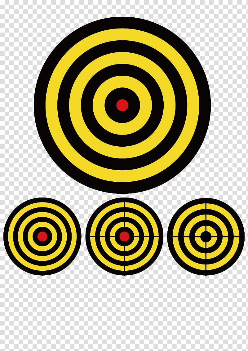 Shooting target Bullseye Target market, Cartoon gun target transparent background PNG clipart