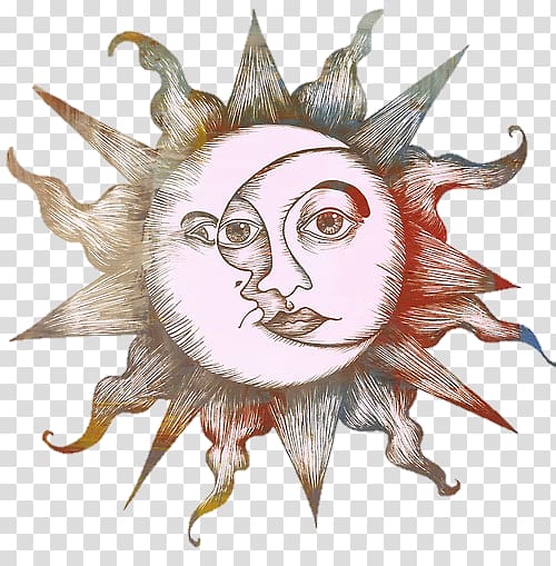 sun and moon illustration, Drawing Moon Tattoo Art Sketch, boho transparent background PNG clipart