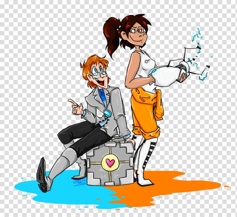 Portal 2 Wheatley Chell Video Games, transparent background PNG clipart