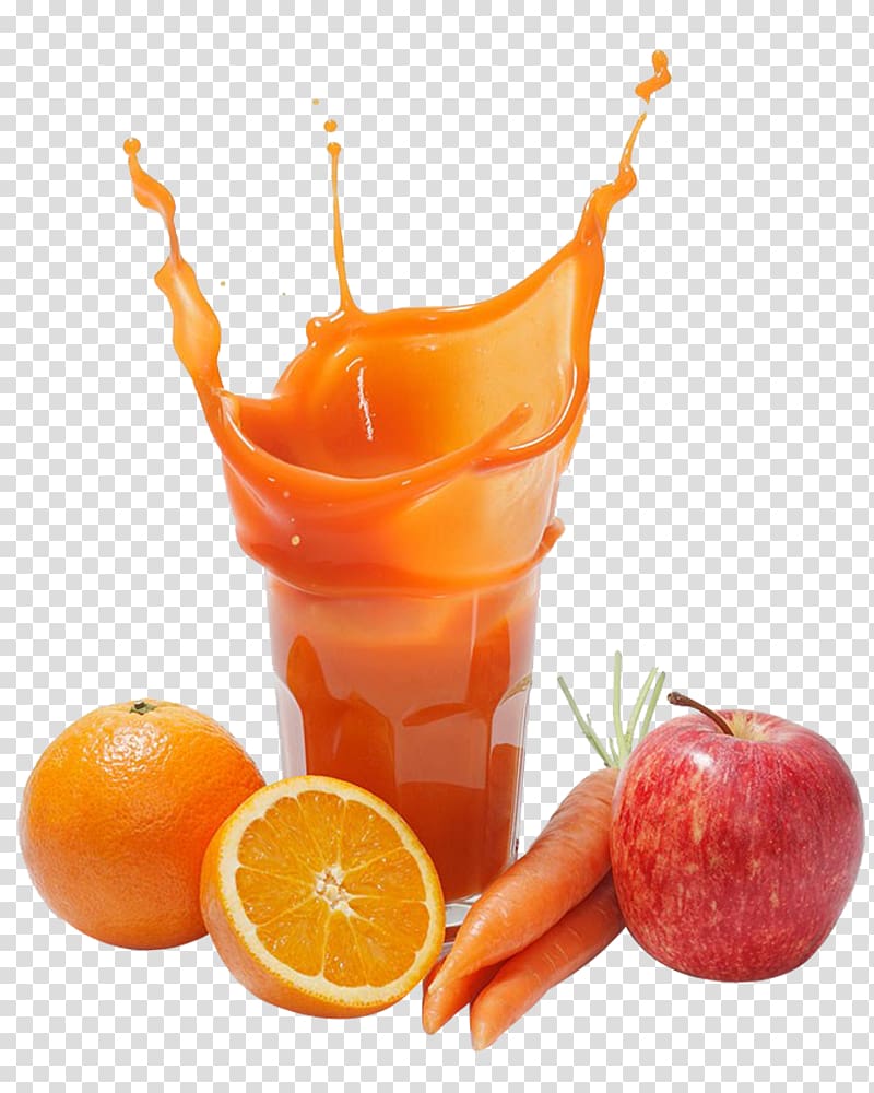 Orange juice Smoothie Carrot Fruit, Mixed fruit juice transparent background PNG clipart