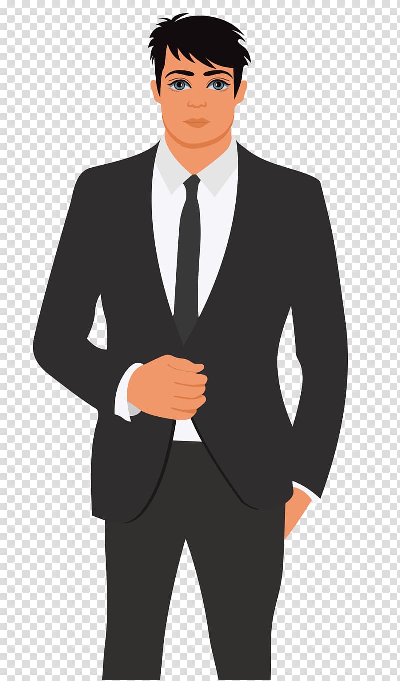 Businessperson Cartoon Illustration, Cartoon business man transparent background PNG clipart