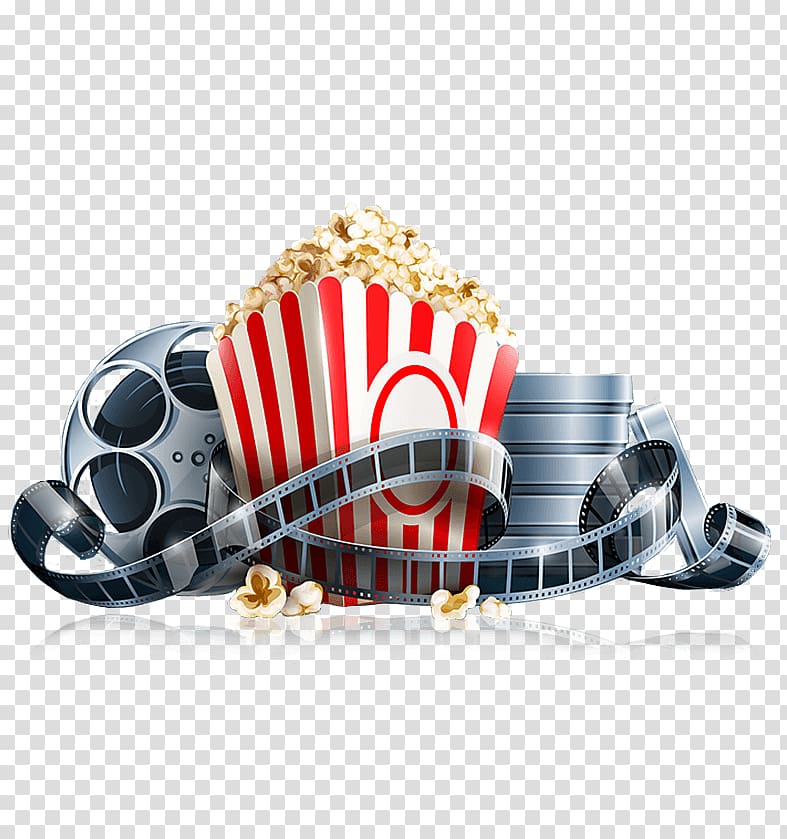 popcorn and movie clip illustration, Popcorn Cinema Systems Corp. Film Reel, popcorn transparent background PNG clipart
