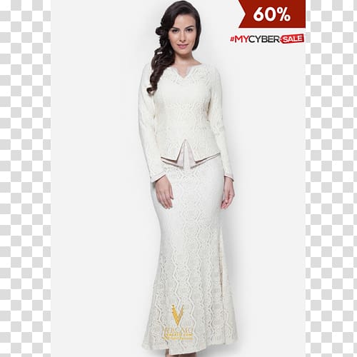 Baju Kurung Lace Dress VERCATO Designer Muslimah Wear Gown, dress transparent background PNG clipart