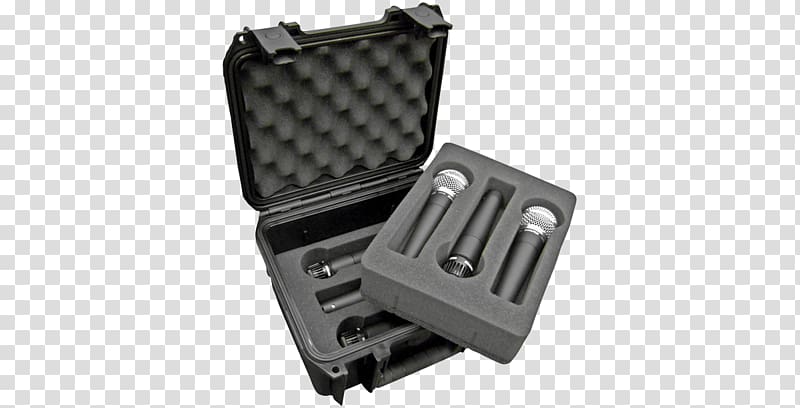 SKB 3I Series Hard case for microphone, Black Ultra high-strength polypropylene copolymer resin Skb cases Wireless microphone SKB iSeries Military Standard Waterproof Sennheiser EW Wireless Mic System Case, microphone transparent background PNG clipart
