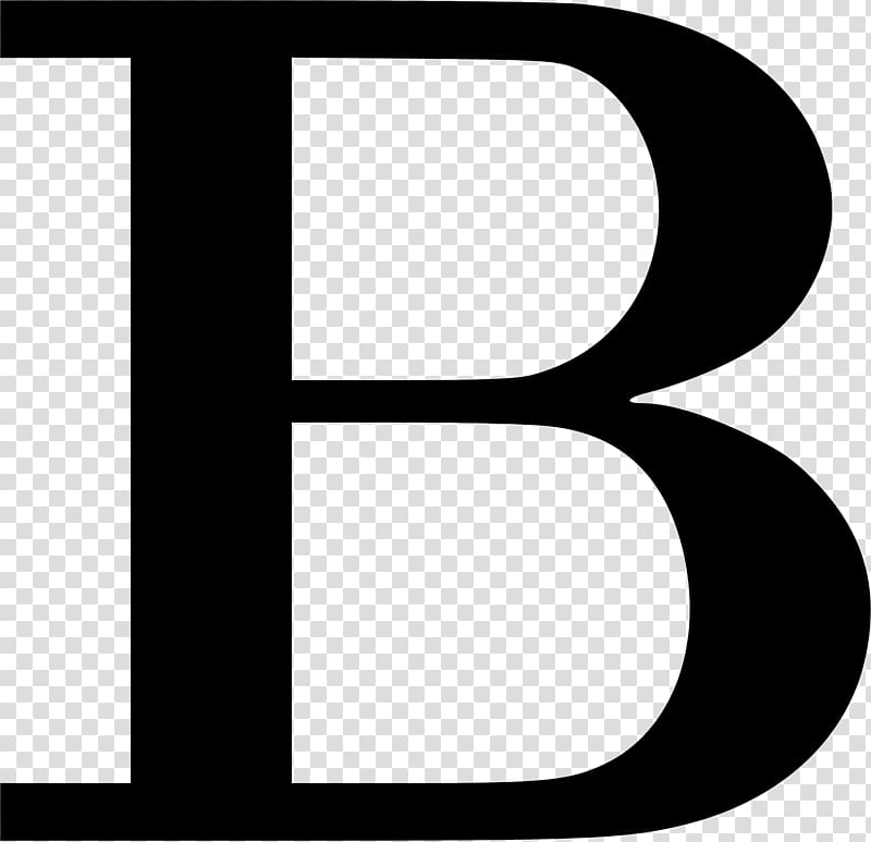 Black and white Brand Pattern, Letter B transparent background PNG clipart