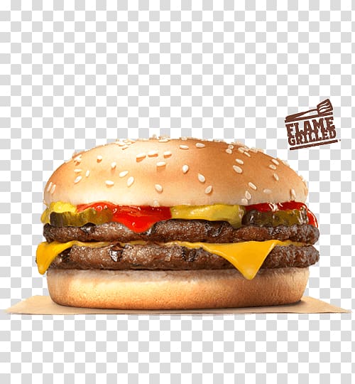 Whopper Cheeseburger Hamburger Big King Bacon, burger king transparent background PNG clipart