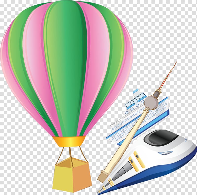 Hot air balloon Flight, Hot air balloon ship posters material transparent background PNG clipart